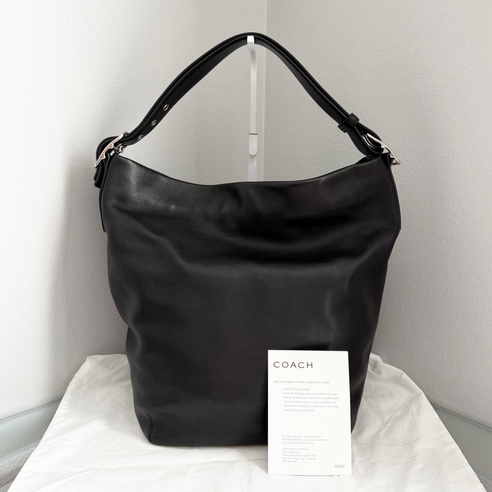 Vintage Coach Large Leather Shoulder Bag